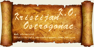 Kristijan Ostrogonac vizit kartica